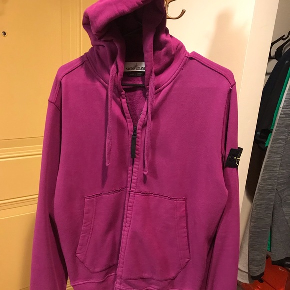 stone island purple hoodie